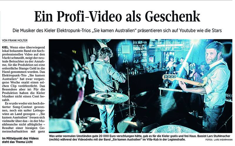 Musikvideo Release "Sie kamen Australien"